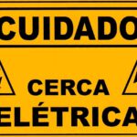 Placa de Advertência para Cerca Elétrica