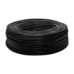 Cabo Cerca Elétrica Alta Tensão 5mm Isolação 50 Metros Preto
