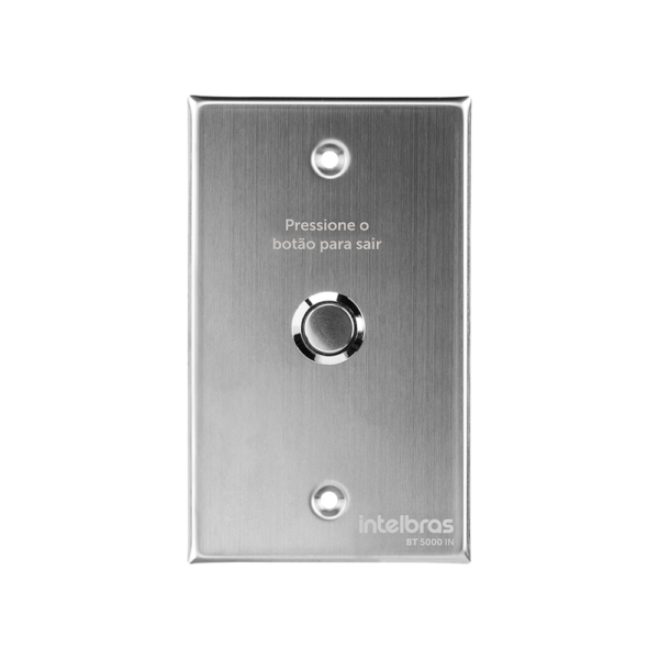 Botão Acionador de Abertura Inox Embutir 4x2 Intelbras BT 5000 IN