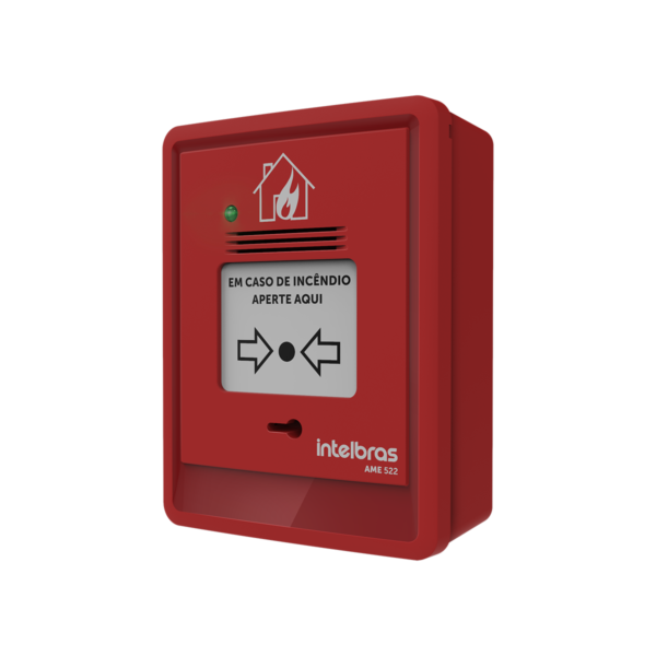 Acionador Manual Endereçavel Com Sirene Ame 522 Intelbras