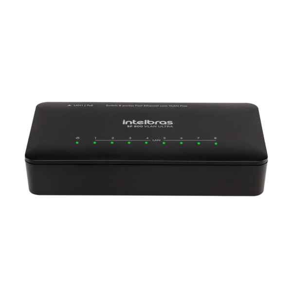 Switch 8 Portas Fast Ethernet Vlan Ultra Fix SF 800 VLAN ULTRA Intelbras - Image 2