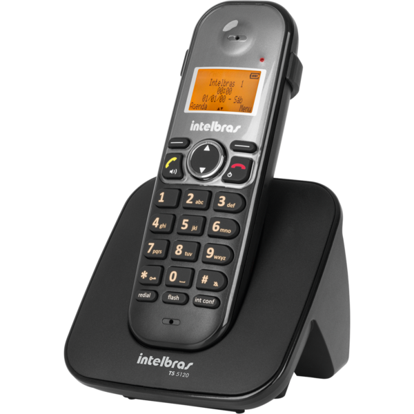 Telefone Sem Fio Digital Intelbras TS 5120 Preto Bivolt