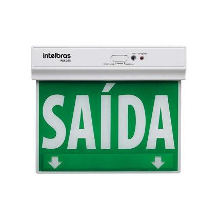Placa Sinalização Intelbras Branca/verde Dupla Face Psa 225