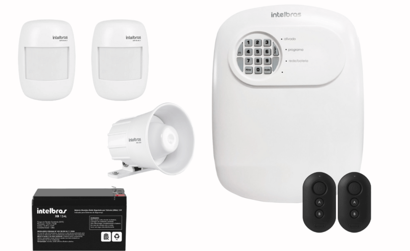 Kit Central de Alarme ANM 24 net completo + 2 Sensores de movimento