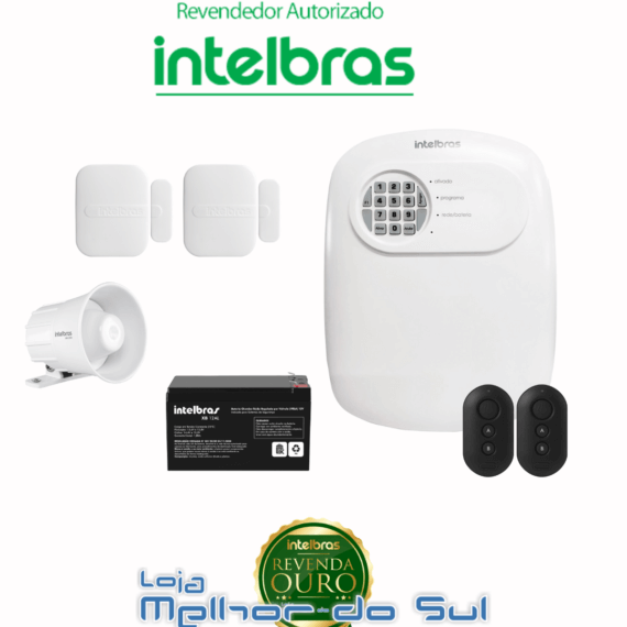 Kit Central de Alarme ANM 24 net completo + 2 Sensores D/ abertura + 1 Sirene