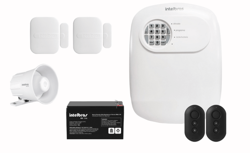 Kit Central de Alarme ANM 24 net completo + 2 Sensores de abertura + 1 Sirene