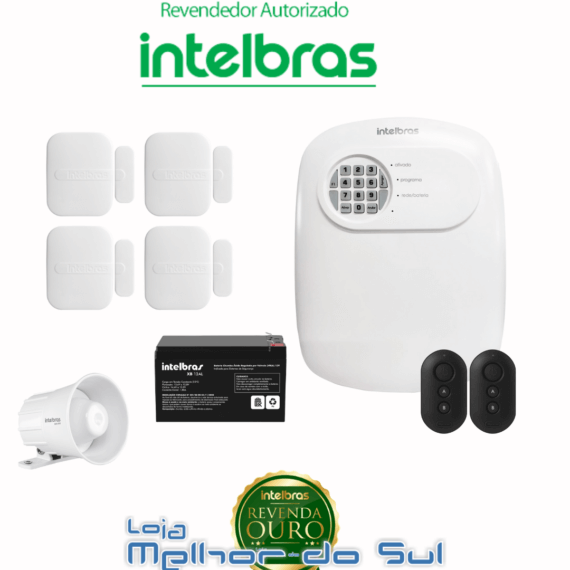 Kit Central de Alarme ANM 24 net completo + 4 Sensores D/ abertura + 1 Sirene