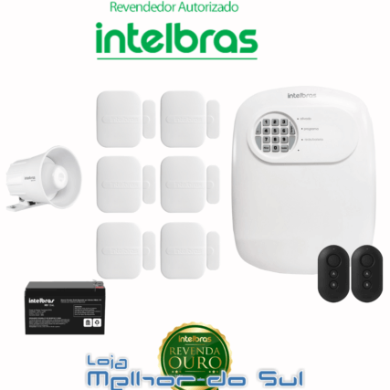 Kit Central de Alarme ANM 24 net completo + 6 Sensores D/ abertura + 1 Sirene