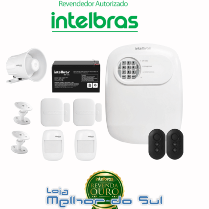 Kit Central de Alarme ANM 24 net completo +2 Sensor movimento + 2 Sensores D/ abertura + 1 Sirene + 2 Articuladores