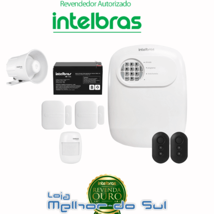 Kit Central de Alarme ANM 24 net 2 controles + 1 Sensor d/ movimento + 2 Sensores d/ abertura