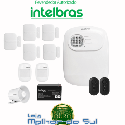 Kit Central de Alarme ANM 24 net completo + 2 Sensores movimento + 5 Sensores D/ abertura + 1 Sirene
