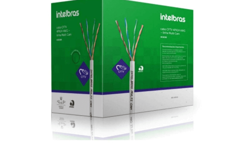 CAIXA CABO REDE INTELBRAS CAT5 300m CFTV BRANCO MC8CBR