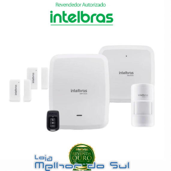 Kit de Alarme Sem Fio Amt 8000 Slim Intelbras