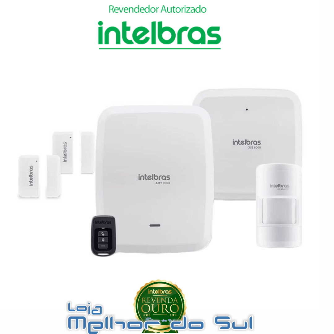 Kit de Alarme Sem Fio Amt 8000 Slim Intelbras - Loja Melhor do Sul