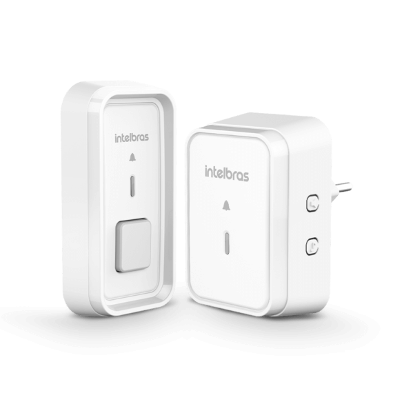Campainha Sem Fio Com Bateria Cib 101 Branco Intelbras