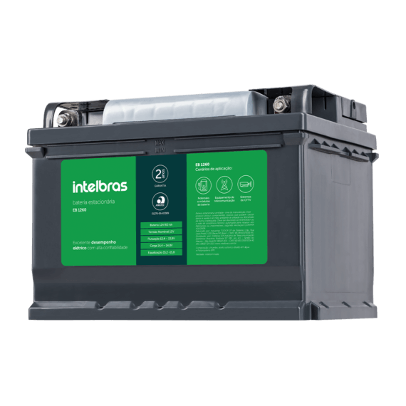 BATERIA ELETRICA ESTACIONARIA PB-ACIDO 12V 45AH EB 1245 - INTELBRAS