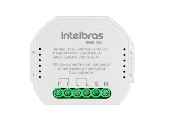 Minicontrolador dimmer smart wi-fi para 1 interruptor EWS 251