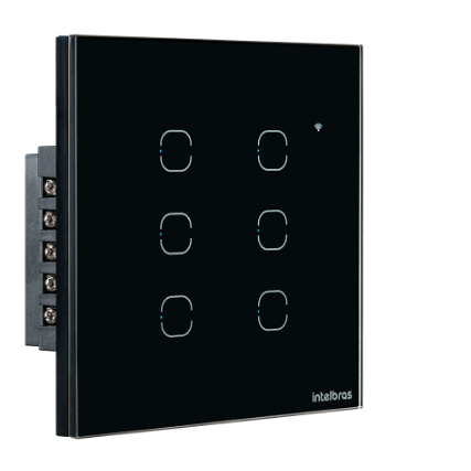 Interruptor touch smart wi-fi com 6 teclas EWS 1006
