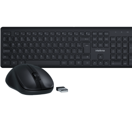 Kit Teclado e Mouse Intelbras CSI50 Sem Fio Preto