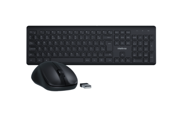 Kit Teclado e Mouse Intelbras CSI50 Sem Fio Preto