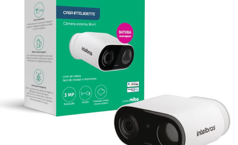 Câmera Inteligente Bateria Im8 3mp Branca Intelbras Wi fi