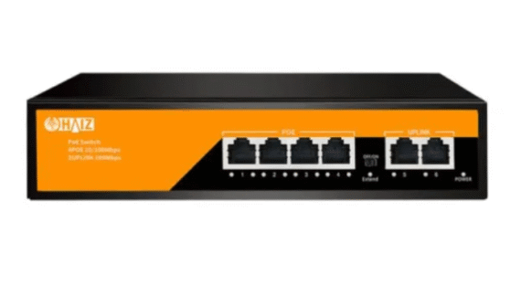 Switch 4 Portas Poe + 2 Uplinks Hz-ef1006p Ea2 Haiz