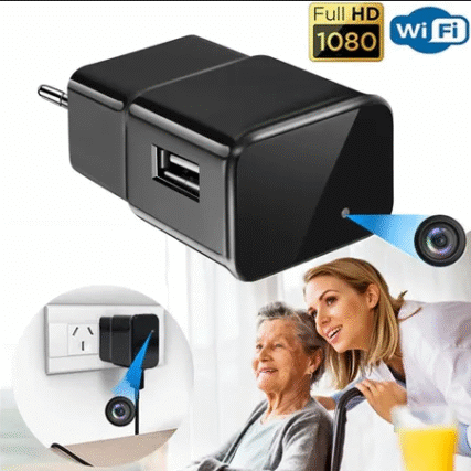 Mini Câmera WiFi 1080P Carregador USB Com Micro Câmera De Vídeo Gravação de Áudio