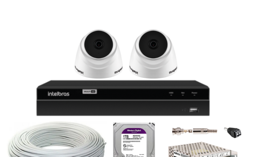 Kit DVR 4 canais MHDX 1304 + 2 Câmeras VHL 1220 D + HD Sata 1TB Western Digital Purple